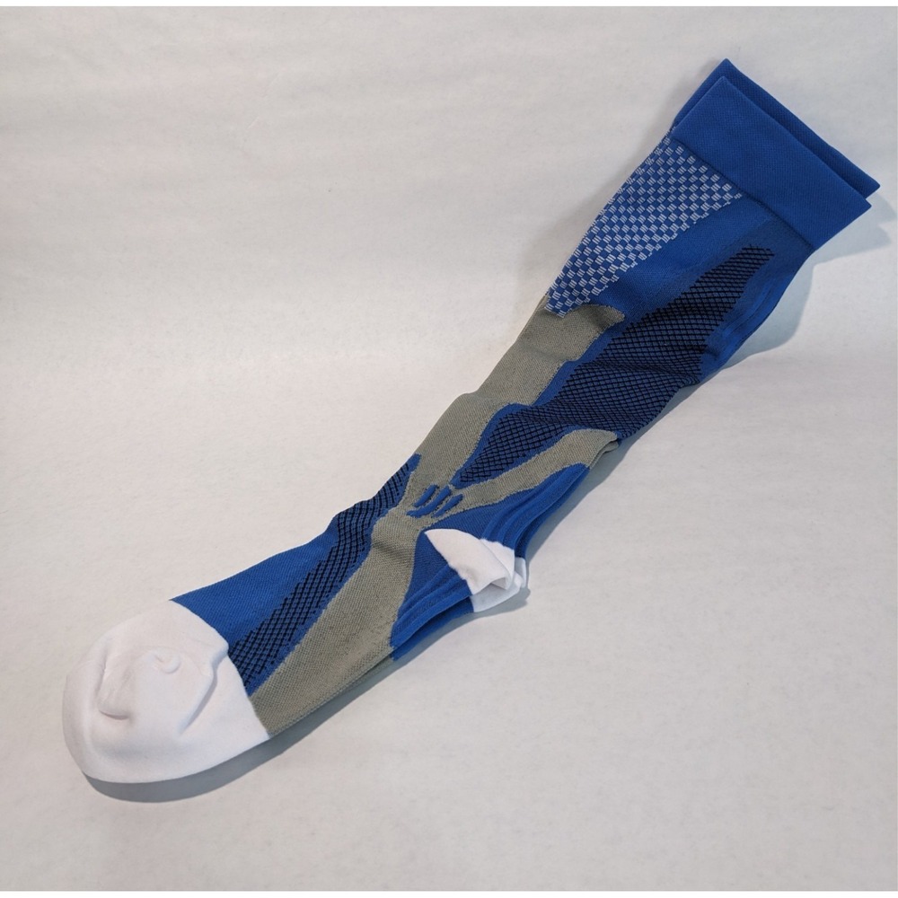 Compression Socks Knee High Support Sports Medical Women Men Blue Gray White XXL